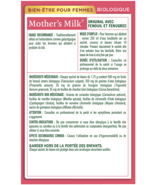 Tisane biologique Mother’s Milk® Ingredients & Info