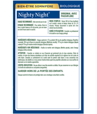 Tisane biologique Nighty Night® Ingredients & Info