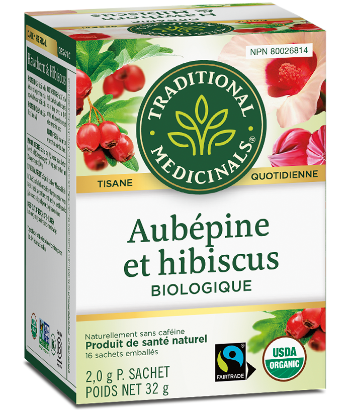 Tisane biologique à l'aubépine et à l'hibiscus - Traditional