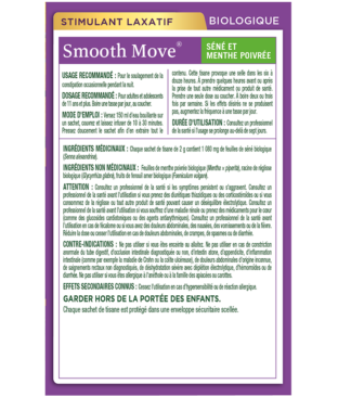 Tisane biologique Smooth Move® à la menthe poivrée Ingredients & Info
