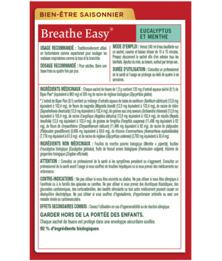 Tisane Breathe Easy® Ingredients & Info
